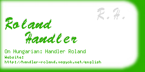 roland handler business card